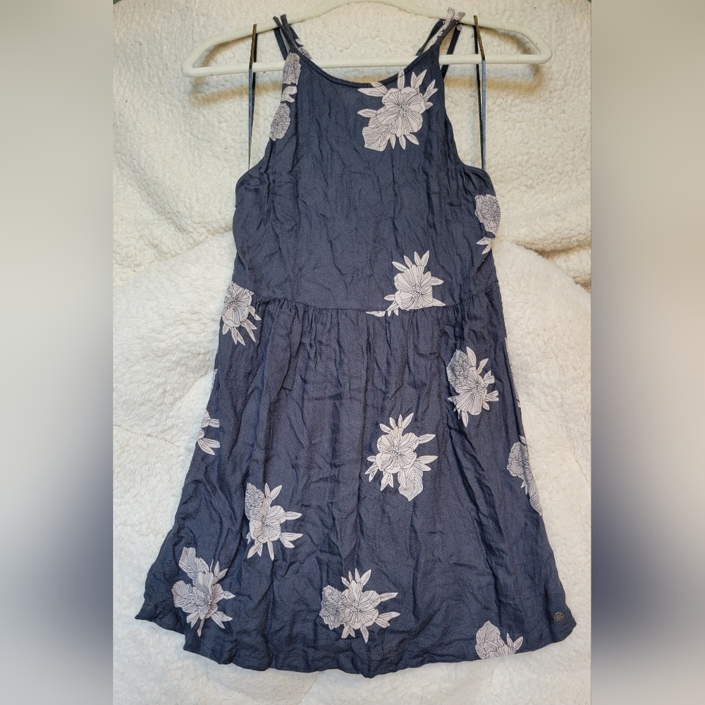 NWOT Roxy Dress, Grey/White Florals, Small